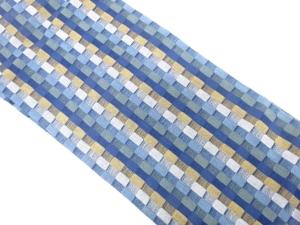 変わり市松模様織り出し　名古屋帯